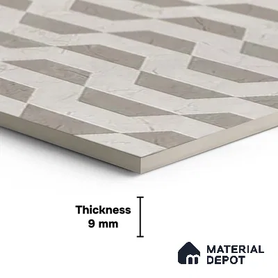 Patterned Floor & Wall Tile TL 09353 Elevate Perla Decore 4 ft x 2 ft Polished Finish Vitrified Tile - 9 mm | 1 Random Design | Suitable For Living Room, Bedroom, Dining Area