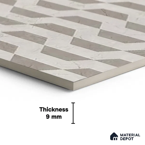 Patterned Floor & Wall Tile TL 09353 Elevate Perla Decore 4 ft x 2 ft Polished Finish Vitrified Tile - 9 mm | 1 Random Design | Suitable For Living Room, Bedroom, Dining Area