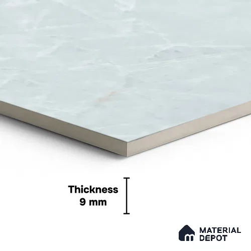 Marble Floor & Wall Tile TL 09349 Moorish Teal 4 ft x 2 ft Polished Finish Vitrified Tile - 9 mm | 3 Random Design | Suitable For Living Room, Bedroom, Dining Area