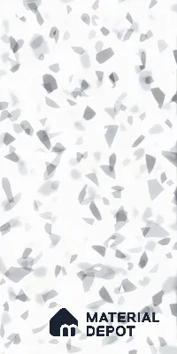 Terrazzo Floor & Wall Tile TL 09341 Carmen White 4 ft x 2 ft Polished Finish Vitrified Tile - 9 mm | 4 Random Design | Suitable For Living Room, Bedroom, Dining Area