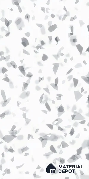 Terrazzo Floor & Wall Tile TL 09341 Carmen White 4 ft x 2 ft Polished Finish Vitrified Tile - 9 mm | 4 Random Design | Suitable For Living Room, Bedroom, Dining Area