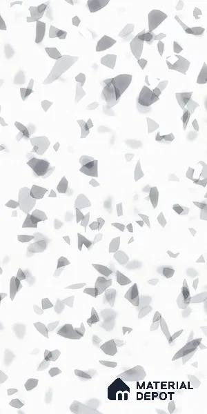 Terrazzo Floor & Wall Tile TL 09341 Carmen White 4 ft x 2 ft Polished Finish Vitrified Tile - 9 mm | 4 Random Design | Suitable For Living Room, Bedroom, Dining Area