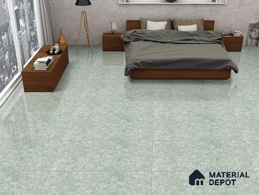 Marble Floor & Wall Tile TL 09351 Barbite Teal 4 ft x 2 ft Polished Finish Vitrified Tile - 9 mm | 6 Random Design | Suitable For Living Room, Bedroom, Dining Area