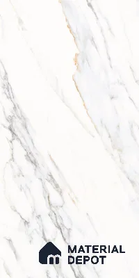 Marble Floor & Wall Tile TL 09336 Alabaster White 4 ft x 2 ft Polished Finish Vitrified Tile - 9 mm | 7 Random Design | Suitable For Living Room, Bedroom, Dining Area