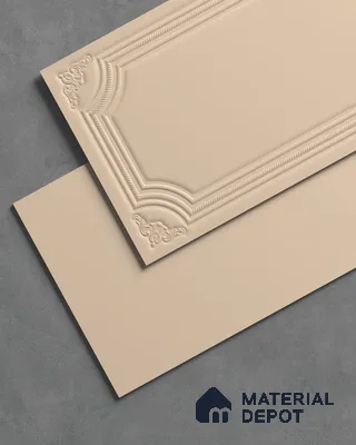Photo Frame Punch Wall Tile TL 13318 D Essential Sand Beige 4 ft x 2 ft Punch Matte Finish Full Body Vitrified Tile - 9 mm | Suitable For Foyer, Accent/Feature Wall, Bedroom