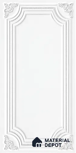 Photo Frame Punch Wall Tile TL 13318 Prime Bone White 4 ft x 2 ft Punch Matte Finish Full Body Vitrified Tile - 9 mm | Suitable For Foyer, Accent/Feature Wall, Bedroom
