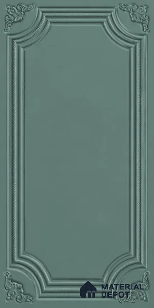 Photo Frame Punch Wall Tile TL 13318 I Masterpiece Moss Green 4 ft x 2 ft Punch Matte Finish Full Body Vitrified Tile - 9 mm | Suitable For Foyer, Accent/Feature Wall, Bedroom