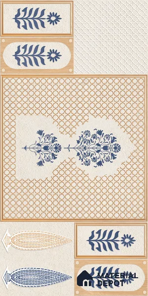 TL 12797 C Konark 104-1 4 ft x 2 ft Vitrified Matte Finish Tile - 9 mm