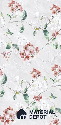 Floral Wall Tile TL 12465 B  4 ft x 2 ft Vitrified Glossy Finish Tile - 9 mm | Suitable for Bathroom, Accent/Feature Wall, Dining Area
