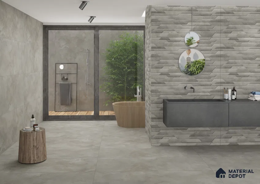 Marble Floor & Wall Tile TL 12458 D Magma Silver 4 ft x 2 ft Vitrified Finish Tile - 9 mm | 4 Random Design | Suitable For Living Room, Bathroom & Dining