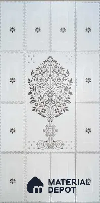 Handmade Third Fired Wall Corner Tile TL 13337 B Noore Hayat 2 ft x 1 ft Matte Finish Vitrified Tile - 9 mm | Suitable For Living Room, Bedroom, Dining Area