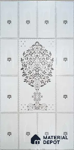 Handmade Third Fired Wall Corner Tile TL 13337 B Noore Hayat 2 ft x 1 ft Matte Finish Vitrified Tile - 9 mm | Suitable For Living Room, Bedroom, Dining Area