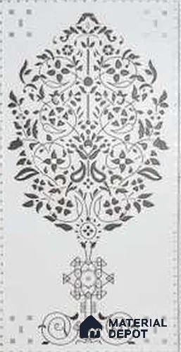 Handmade Third Fired Wall Centre Tile TL 13337 Noore Hayat 4 ft x 2 ft Matte Finish Vitrified Tile - 9 mm | Suitable For Living Room, Bedroom, Dining Area