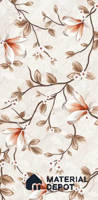 Floral Wall Tile TL 12466 B  4 ft x 2 ft Vitrified Glossy Finish Tile - 9 mm | Suitable for Bathroom, Accent/Feature Wall, Dining Area