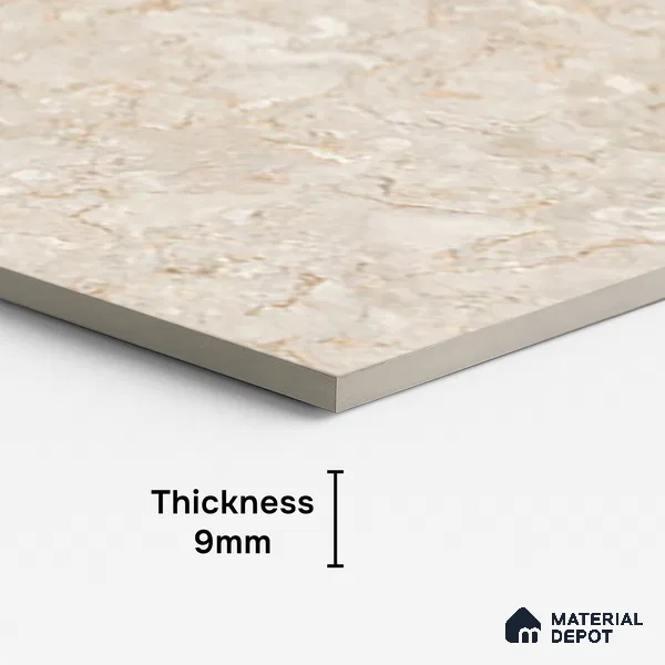 Marble Floor & Wall Tile TL 10065 B Esperda Beige 4 ft x 2 ft Glossy Finish Vitrified Tile - 9 mm | | Suitable For Living Room, Bedroom, Dining Area