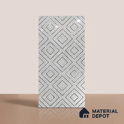 Highlighter Floor & Wall Tile TL 10065 C Esperda Grey Decor 4 ft x 2 ft Glossy Finish Vitrified Tile - 9 mm | Suitable For Bathroom, Accent/Feature Wall, Dining Area