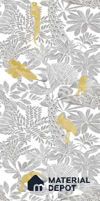 Handmade Third Fired Wall Tile TL 13335 Golden Aviary 4 ft x 2 ft Matte Finish Vitrified Tile - 9 mm | Suitable For Living Room, Bedroom, Dining Area