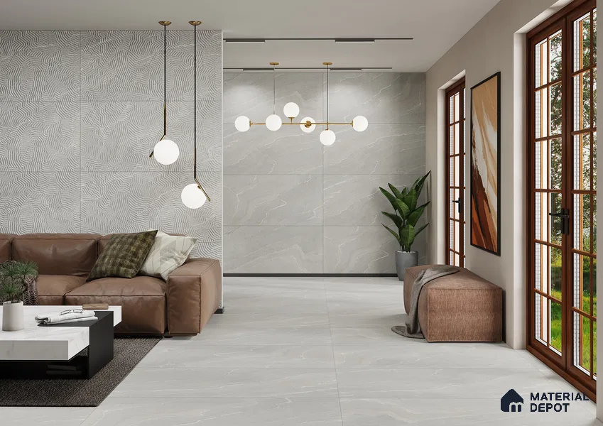 Tile TL 12457 D 4 ft x 2 ft Vitrified Finish Tile - 9 mm