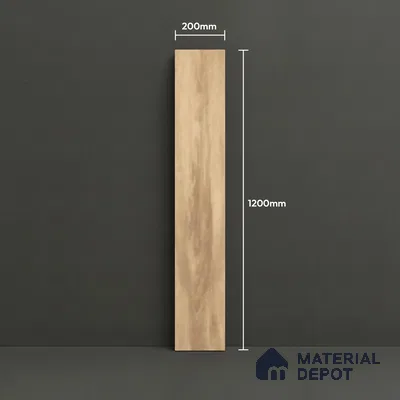 Wood Look Floor Tile TL 10351 Mountain Honey 4 ft x 7.87 inch Matte Finish Vitrified Tile - 9 mm | Suitable For living Room, Bedroom, Bathroom | 2-3 mm Spacer is Mandatory