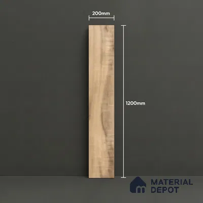 Wood Look Floor Tile TL 10350 Graphite Honey 4 ft x 7.87 inch Matte Finish Vitrified Tile - 9 mm | Suitable For living Room, Bedroom, Bathroom | 2-3 mm Spacer is Mandatory