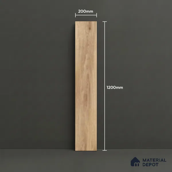 Wood Look Floor Tile TL 10349 Castelo Honey 4 ft x 7.87 inch Matte Finish Vitrified Tile - 9 mm | Suitable For living Room, Bedroom, Bathroom | 2-3 mm Spacer is Mandatory