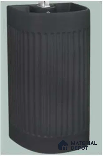 Nivora Sink BS 00112 Ebony Flute 400 x 360 x 820 mm Rectangular Ceramic Matte Finish Pedestal Basin - 820 mm | Suitable For Bathroom, Vanity & Utility Areas