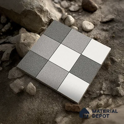 Parking Floor Tile TL 02336 16 x 16 inch Vitrified Anti Skid Matte Finish Heavy Duty Tile - 12 mm | Suitable For Outdoor, Heavy Traffic Areas | Pattern Alignment May Vary | 2-3 mm Spacer is Mandatory