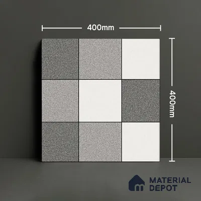 Parking Floor Tile TL 02336 16 x 16 inch Vitrified Anti Skid Matte Finish Heavy Duty Tile - 12 mm | Suitable For Outdoor, Heavy Traffic Areas | Pattern Alignment May Vary | 2-3 mm Spacer is Mandatory