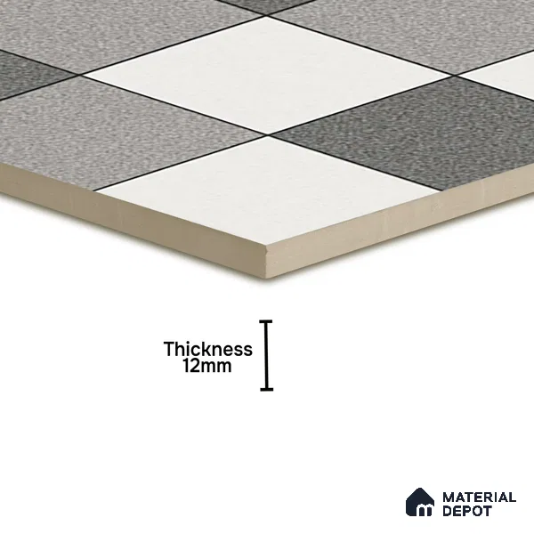 Parking Floor Tile TL 02336 16 x 16 inch Vitrified Anti Skid Matte Finish Heavy Duty Tile - 12 mm | Suitable For Outdoor, Heavy Traffic Areas | Pattern Alignment May Vary | 2-3 mm Spacer is Mandatory