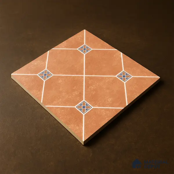 Parking Floor Tile TL 02338 16 x 16 inch Vitrified Anti Skid Matte Finish Heavy Duty Tile - 12 mm | Suitable For Outdoor, Balcony, Terrace | Pattern Alignment May Vary | 2-3 mm Spacer is Mandatory