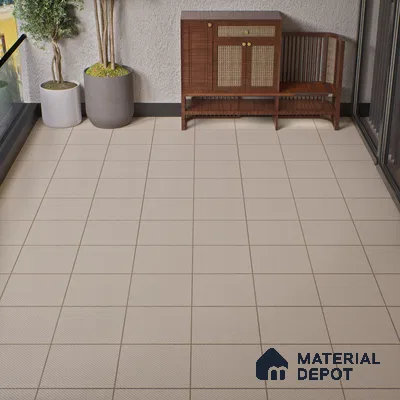Parking Floor Tile TL 02342 16 x 16 inch Vitrified Anti Skid Matte Finish Heavy Duty Tile - 12 mm | Suitable For Outdoor, Heavy Traffic Areas | Pattern Alignment May Vary | 2-3 mm Spacer is Mandatory