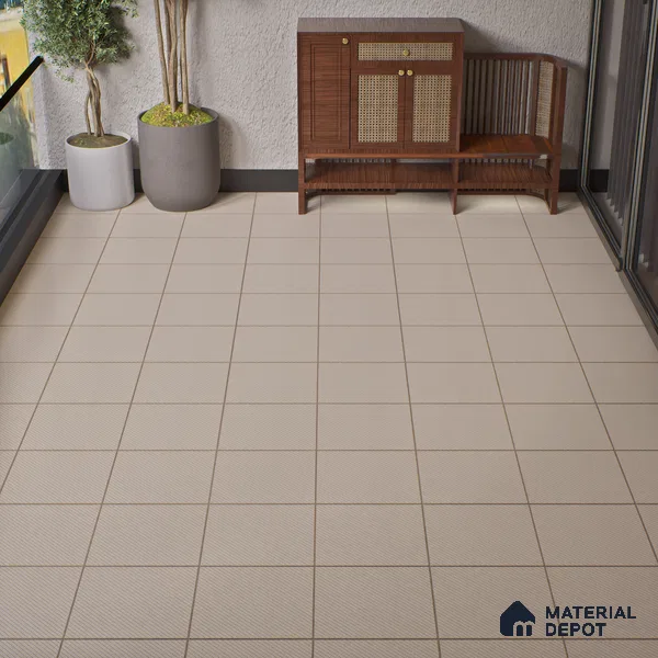 Parking Floor Tile TL 02342 16 x 16 inch Vitrified Anti Skid Matte Finish Heavy Duty Tile - 12 mm | Suitable For Outdoor, Heavy Traffic Areas | Pattern Alignment May Vary | 2-3 mm Spacer is Mandatory
