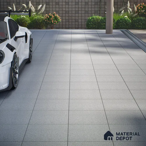 Parking Floor Tile TL 02343 16 x 16 inch Vitrified Anti Skid Matte Finish Heavy Duty Tile - 12 mm | Suitable For Outdoor, Heavy Traffic Areas | Pattern Alignment May Vary | 2-3 mm Spacer is Mandatory