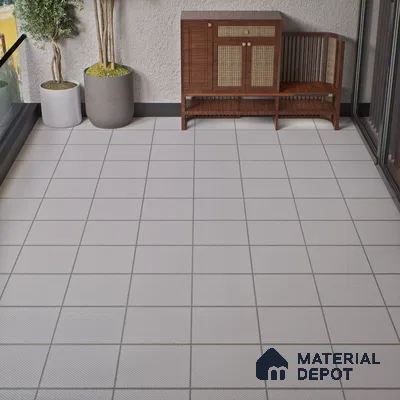 Parking Floor Tile TL 02344 16 x 16 inch Vitrified Anti Skid Matte Finish Heavy Duty Tile - 12 mm | Suitable For Outdoor, Heavy Traffic Areas | Pattern Alignment May Vary | 2-3 mm Spacer is Mandatory