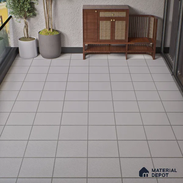 Parking Floor Tile TL 02344 16 x 16 inch Vitrified Anti Skid Matte Finish Heavy Duty Tile - 12 mm | Suitable For Outdoor, Heavy Traffic Areas | Pattern Alignment May Vary | 2-3 mm Spacer is Mandatory