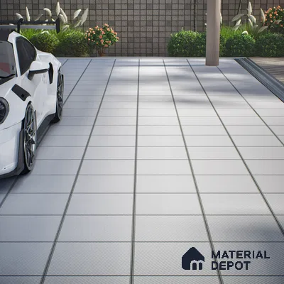 Parking Floor Tile TL 02344 16 x 16 inch Vitrified Anti Skid Matte Finish Heavy Duty Tile - 12 mm | Suitable For Outdoor, Heavy Traffic Areas | Pattern Alignment May Vary | 2-3 mm Spacer is Mandatory
