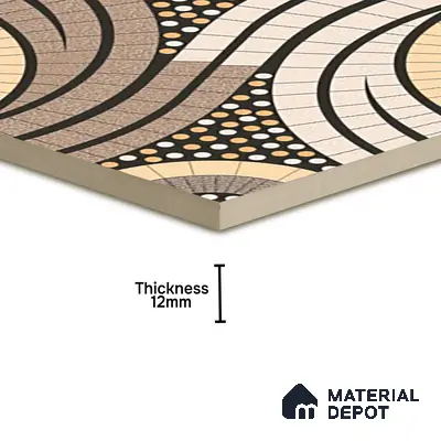 Parking Floor Tile TL 02345 16 x 16 inch Vitrified Anti Skid Matte Finish Heavy Duty Tile - 12 mm | Suitable For Outdoor, Heavy Traffic Areas | Pattern Alignment May Vary | 2-3 mm Spacer is Mandatory