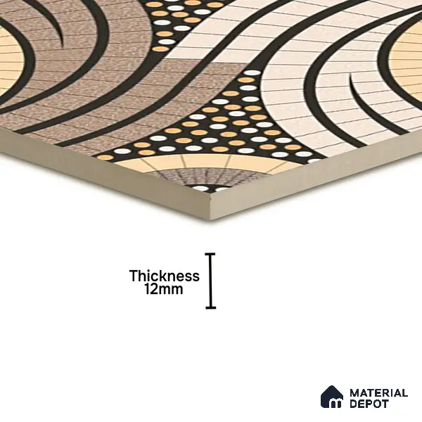 Parking Floor Tile TL 02345 16 x 16 inch Vitrified Anti Skid Matte Finish Heavy Duty Tile - 12 mm | Suitable For Outdoor, Heavy Traffic Areas | Pattern Alignment May Vary | 2-3 mm Spacer is Mandatory