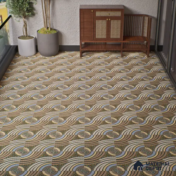 Parking Floor Tile TL 02345 16 x 16 inch Vitrified Anti Skid Matte Finish Heavy Duty Tile - 12 mm | Suitable For Outdoor, Heavy Traffic Areas | Pattern Alignment May Vary | 2-3 mm Spacer is Mandatory