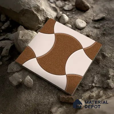 Parking Floor Tile TL 02346 16 x 16 inch Vitrified Anti Skid Matte Finish Heavy Duty Tile - 12 mm | Suitable For Outdoor, Heavy Traffic Areas | Pattern Alignment May Vary | 2-3 mm Spacer is Mandatory