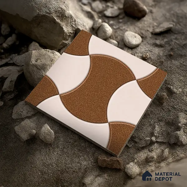 Parking Floor Tile TL 02346 16 x 16 inch Vitrified Anti Skid Matte Finish Heavy Duty Tile - 12 mm | Suitable For Outdoor, Heavy Traffic Areas | Pattern Alignment May Vary | 2-3 mm Spacer is Mandatory