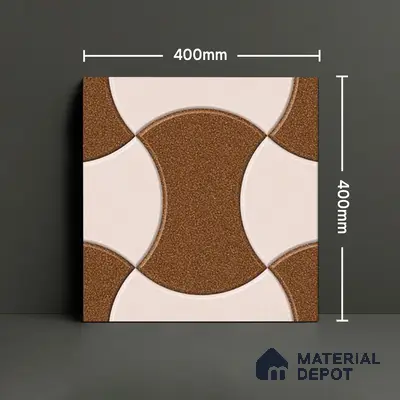 Parking Floor Tile TL 02346 16 x 16 inch Vitrified Anti Skid Matte Finish Heavy Duty Tile - 12 mm | Suitable For Outdoor, Heavy Traffic Areas | Pattern Alignment May Vary | 2-3 mm Spacer is Mandatory
