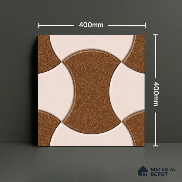 Parking Floor Tile TL 02346 16 x 16 inch Vitrified Anti Skid Matte Finish Heavy Duty Tile - 12 mm | Suitable For Outdoor, Heavy Traffic Areas | Pattern Alignment May Vary | 2-3 mm Spacer is Mandatory