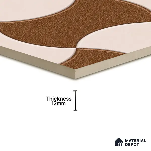Parking Floor Tile TL 02346 16 x 16 inch Vitrified Anti Skid Matte Finish Heavy Duty Tile - 12 mm | Suitable For Outdoor, Heavy Traffic Areas | Pattern Alignment May Vary | 2-3 mm Spacer is Mandatory