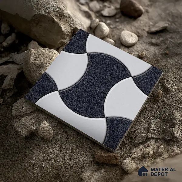 Parking Floor Tile TL 02347 16 x 16 inch Vitrified Anti Skid Matte Finish Heavy Duty Tile - 12 mm | Suitable For Outdoor, Heavy Traffic Areas | Pattern Alignment May Vary | 2-3 mm Spacer is Mandatory