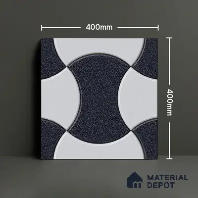 Parking Floor Tile TL 02347 16 x 16 inch Vitrified Anti Skid Matte Finish Heavy Duty Tile - 12 mm | Suitable For Outdoor, Heavy Traffic Areas | Pattern Alignment May Vary | 2-3 mm Spacer is Mandatory