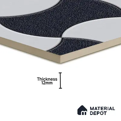 Parking Floor Tile TL 02347 16 x 16 inch Vitrified Anti Skid Matte Finish Heavy Duty Tile - 12 mm | Suitable For Outdoor, Heavy Traffic Areas | Pattern Alignment May Vary | 2-3 mm Spacer is Mandatory