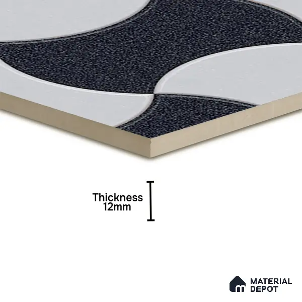 Parking Floor Tile TL 02347 16 x 16 inch Vitrified Anti Skid Matte Finish Heavy Duty Tile - 12 mm | Suitable For Outdoor, Heavy Traffic Areas | Pattern Alignment May Vary | 2-3 mm Spacer is Mandatory