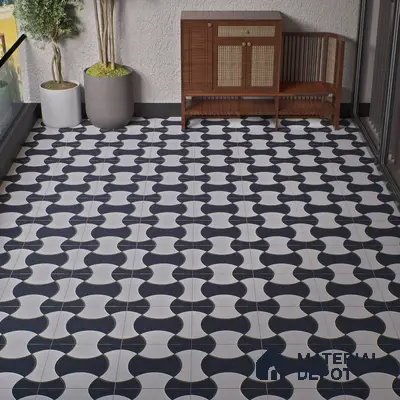 Parking Floor Tile TL 02347 16 x 16 inch Vitrified Anti Skid Matte Finish Heavy Duty Tile - 12 mm | Suitable For Outdoor, Heavy Traffic Areas | Pattern Alignment May Vary | 2-3 mm Spacer is Mandatory