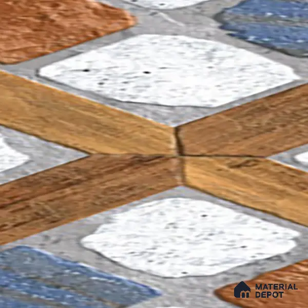 Parking Floor Tile TL 02349 16 x 16 inch Vitrified Anti Skid Matte Finish Heavy Duty Tile - 12 mm | Suitable For Outdoor, Heavy Traffic Areas | Pattern Alignment May Vary | 2-3 mm Spacer is Mandatory